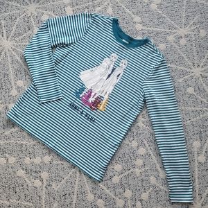 Hanna Andersson Anna & Elsa Frozen Striped Longsleeve Tee
